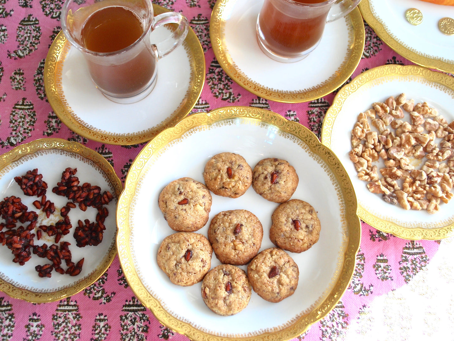 Pomegranate Walnut Chocolate Chunk "Fesenjan" Cookies